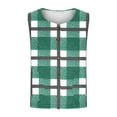 thumbnail image 5 of Dolkfu Button Down Womens Jacket Flannel Green Puffer Vest Sleeveless Plaid Business Jacket Women Coats XL, 5 of 5