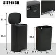 thumbnail image 6 of YRLLENSDAN Garbage Can 13 Gallon Tall Kitchen Trash Can with Lid Stainless Steel Trash Can 13 Gallon Kitchen Foot Step Trash Cans for Kitchen Office Bedroom Bathroom, 6 of 7