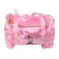 thumbnail image 4 of Bolsa de baile para niñas, bolsa de viaje de encaje para fiestas de pijamas, bolsa de almacenamiento para niños con correa para el hombro para clases de ballet latino, color rosa, 4 of 15