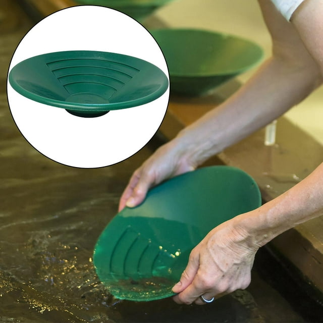 Bandeja de Oro Cuenca de Minería de Plástico Dragado de Pepitas Prospección Herramienta de Río de Oro Resistente a La Oxidación Verde Yotijar Pan de minería