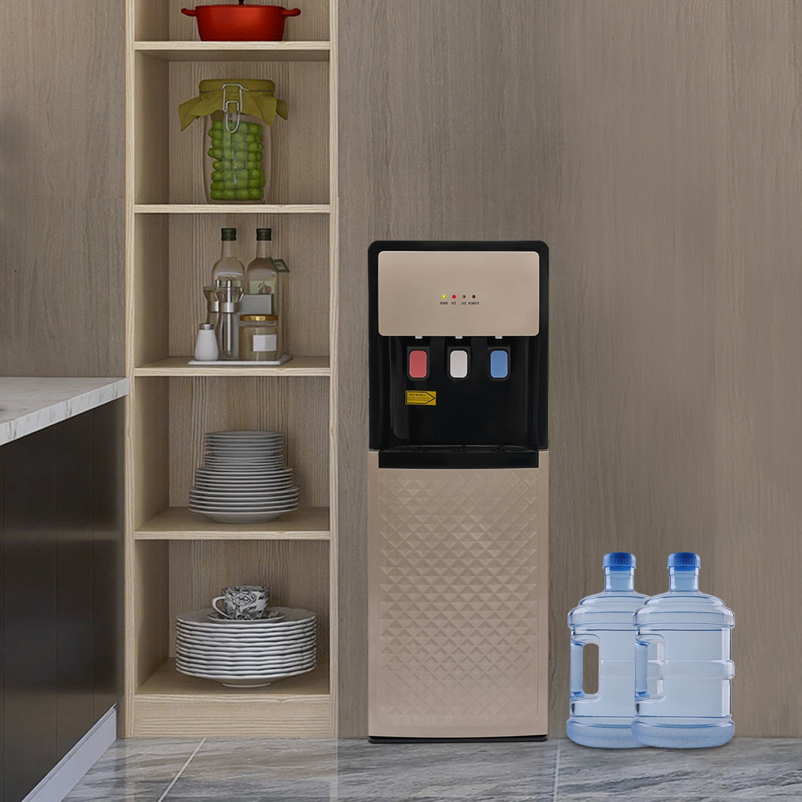 Bottom Loading Water Cooler Dispenser, 500W Hot & Cold Water Floor Standing 12.2*11.61*36.41inch for Both Home and Commercial Places
