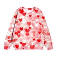 thumbnail image 6 of LckLvx Girls Boys Valentine's Day Sweatshirts Crewneck Cute Heart Print Casual Pullover Trendy Kids Long Sleeve Shirts, 6 of 8