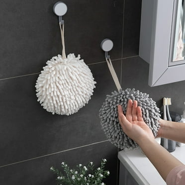 UDIYO Chenille Hand Towels,Kitchen Bathroom Hand Towels with Hanging ...