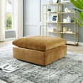 thumbnail image 6 of Modway Commix Down Filled Overstuffed Performance Velvet Ottoman in Cognac, 6 of 6