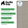 thumbnail image 3 of GORILLA GRIP Patented Bath Tub Shower Mat, Machine Washable Bathtub Floor Liner Mats, Suction Cups and Drain Holes to Keep Tubs Clean, Soft on Feet, Bathroom Essentials, 35x16 Inch, Beige, 3 of 10