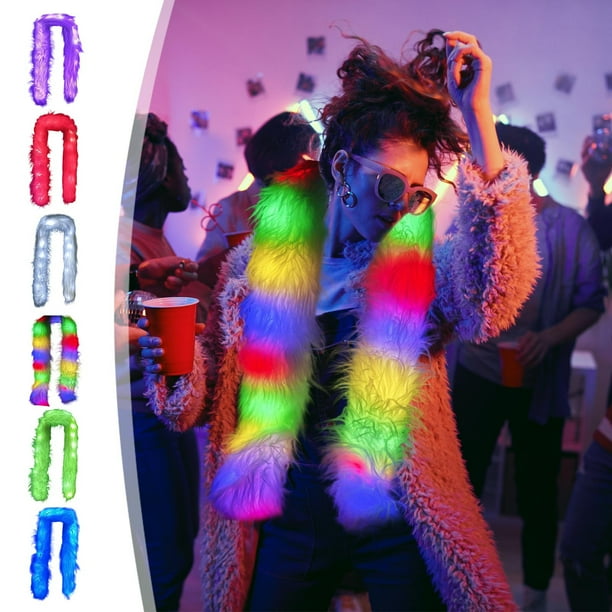 Bufanda de Peluche de Terciopelo con Luz Led para Uso Diario y Fiestas.