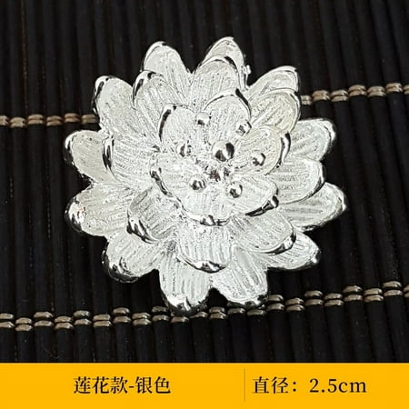 

Qiysamall 4pcs Zinc Alloy Inlaid Lotus Charms Diy Teaware Decors Diy Decorative Charms For Cups Teacups Teaware Projects Diy Metal Charms