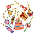 thumbnail image 1 of Cuadros Decorativos 10 piezas linda tarjeta de felicitación colgante diamante pintura solo lado forma especial Likrtyny embutido en tela, 1 of 1