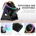 thumbnail image 3 of Wireless Induction Speaker, 5-in-1 Bluetooth 5.3 Phone Stand with 360° Rotation & RGB Ambient Light - Cool Tech Gadgets Gifts for Men Women Dad Mom - Compatible iPhone/Android/iPad/Samsung (Black), 3 of 4