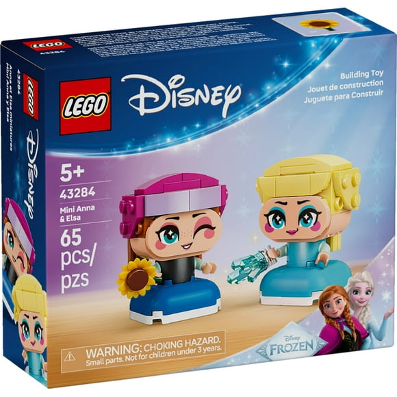 LEGO Disney Frozen Mini Anna & Elsa Toys - Building Set for Girls & Boys, Ages 5+ - Frozen Toys for Pretend Play or Bedroom Decor - Gifts for Birthdays - 43284