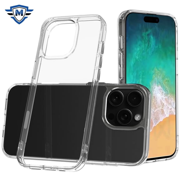 For Apple iPhone 16 Pro Max (6.9") Premium Hybrid HD Crystal Clear Hard PC Back Gummy Thick 2.0mm TPU Frame Slim Fit Cover ,Xpm Phone Case [ Transparent ]