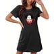 thumbnail image 4 of Camisón corto de talla grande para mujer, camisón de manga corta con estampado de pecho a la moda, camisón para mujer, 4 of 5