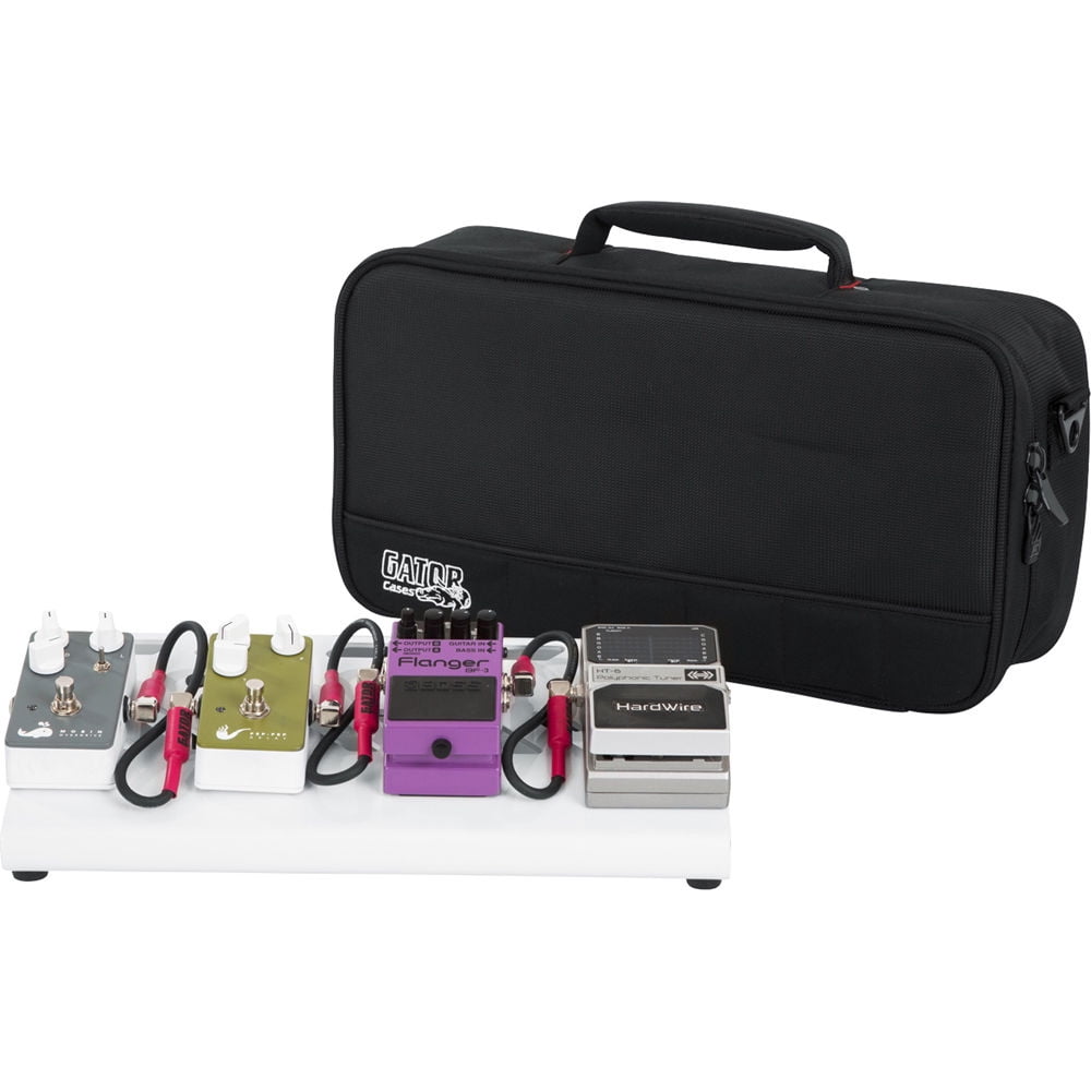 Gator Cases GPB-LAK-WH Small Aluminum Guitar Pedal Board with Carry Bag - Orange