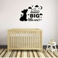thumbnail image 2 of Dream Big Little One Cute Cartoon Baby Cub Silhoutte Vinyl Wall Decal Wall Art Sticker Designs Vinyl Stickers For Home House Walls Rooms Windows Bedroom Decoration Size (20x20 inch), 2 of 3