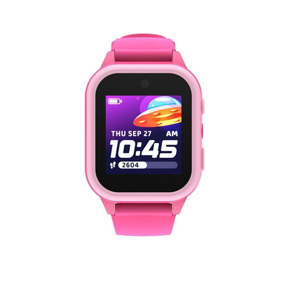 iTech Jr. 4 Kids Girls' Smartwatch with Camera, Audiobooks, and Games – Pink Case with Pink Strap