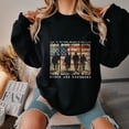 thumbnail image 3 of 4th of July Sweatshirt - Land of the Free Honor and Remember USA Flag Military Tribute Pullover - Patriotic Veterans Memorial Shirt, 3 of 7