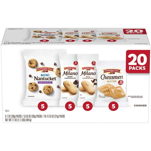 Pepperidge Farm Variety Multipack Cookies - 20 pk- Pack of 2