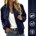 thumbnail image 3 of Perfectbot Women's Bomber Jacket, Waterproof Windproof Lightweight Full Zip Casual Fall Outwear, 3 of 8