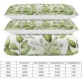 thumbnail image 2 of HAHDAXIA Plant Green Pattern Bedding Solid Comforter Set for All Seasons,3 Pieces(1 Comforter+2 Pillowcases),Soft Microfiber Bedding Set Queen(90"x90"), 2 of 7