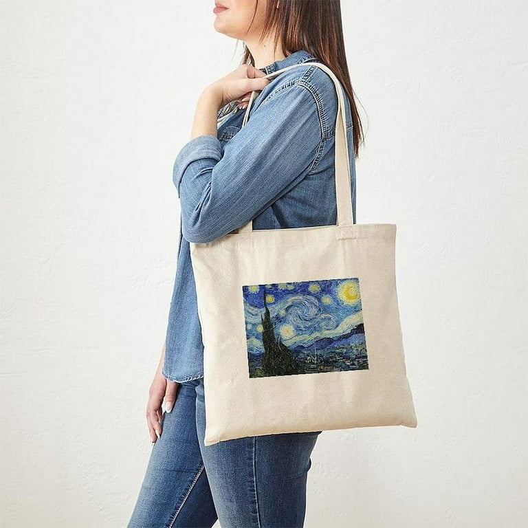 CafePress - The Starry Night By Vincent Van Gogh Tote Bag - Natural Canvas Tote  Bag, Cloth Shopping Bag 
