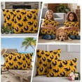 thumbnail image 5 of Halloween Outdoor Waterproof Pillow Covers, Orange Farmhouse Crow Spooky Black Birds Decorative Square Throw Pillowcase Sofa Cushion Sham for Patio/Couch/Chair, 16"x16" 2 Pack, 5 of 8