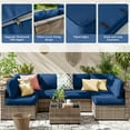 thumbnail image 3 of Kimunuk 14 Pcs Outdoor Cushion Slipcovers, Replacement Outdoor Patio Cushion Covers with 3 Size, Waterproof and Zippered, Fit for Outdoor Furniture, Patio Sofa Couch, Covers Only, Blue, 3 of 6