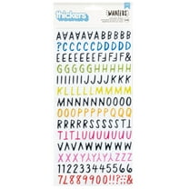 American Crafts Whatevs Thickers Stickers 338/Pkg-Alpha, Glossy
