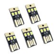 thumbnail image 1 of Naiovety Mini lámpara LED USB de 5 piezas, luz nocturna regulable de 5V, bajo consumo de energía, Banco de energía, PC, escritorio, luz nocturna, Iluminación novedosa Negro Naiovety HA025593-02, 1 of 6