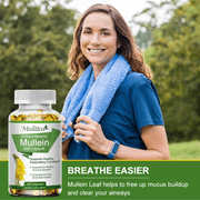 (2 Pack)Natural Mullein Leaf Capsules for Cleanse, Supports Healthy Respiratory, 240 Capsules