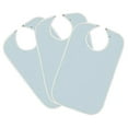 thumbnail image 4 of Nobles 3 Pack Adult Bib Washable Reusable Waterproof Clothing Protector with Vinyl Barrier 18" x 30" Adjustable Snap Closure (Light Blue with Blue Backing), 4 of 4