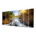 thumbnail image 1 of Designart - Cascade à Travers la Forêt - Paysage Toile Art Print, 1 of 1