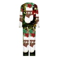 thumbnail image 5 of asdoklhq Cotton Pajamas for Women Ladies' Christmas Printed Casual Top Pants Pajama Set Red M, 5 of 6