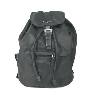 PRADA BZ0032 Triangle logo bag Backpack Leather gray/SilverHardware Pre-Owned PRADA BZ0032 backpack bag Backpack gray  main image 4