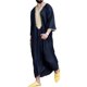 thumbnail image 1 of Sunloudy - Bata étnica para hombre, diseño de patchwork, manga media, cuello en V, suelta, larga, de una pieza Sunloudy moda, 1 of 3