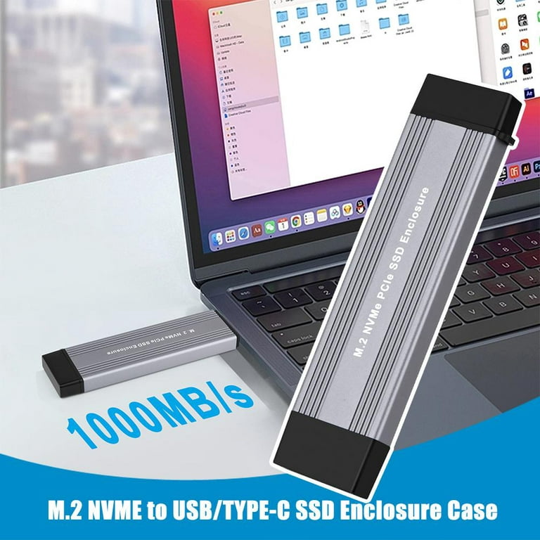 M2 SSD Case to USB Type C 3.1 Dual NVME PCIe NGFF SATA External m.2  Enclosure