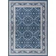 thumbnail image 3 of Madison Traditional 5' x 7' Navy and Cream Polypropylene Indoor Area Rug, 3 of 9