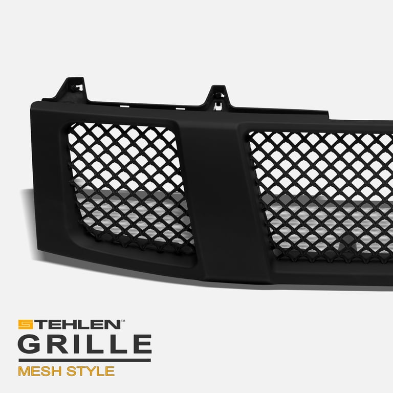 Matte Black Front Grill Cover For 2004-2007 Nissan Titan & Armada – JDM Sport Mesh Style, Easy Install
