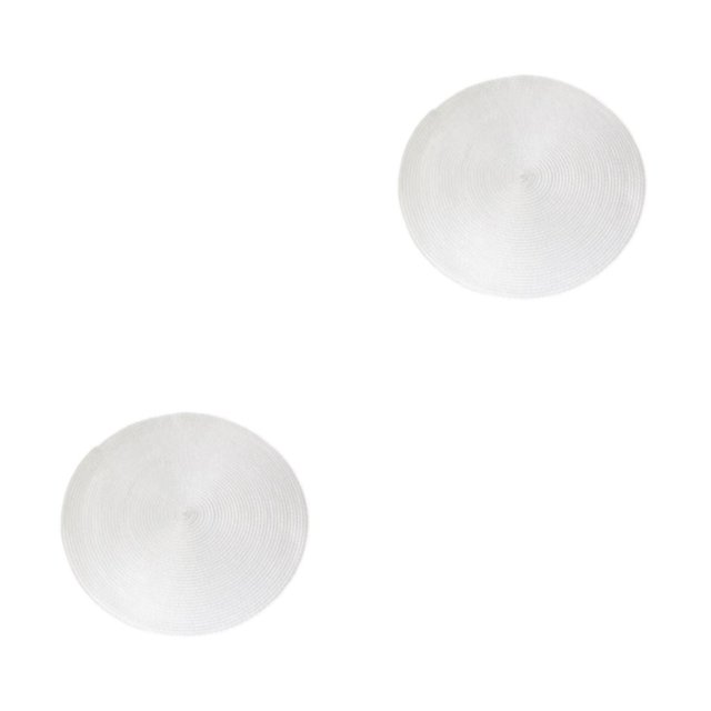 relayinert Tapis de Table pour Chaque Occasion Application Grand et Durabilité Robuste Napperons Ronds Napperons Inodore Moderne Simple Blanc 2Ensemble