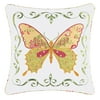 Pink Butterfly Applique Pillow