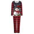 thumbnail image 5 of BLTIBY Christmas Pajama Sets for Women Xmas Printed Round Neck Long Sleeve Pullover Top Long Pants Lounge Set Sleepwear with Pockets Comfortable Red 2 L, 5 of 6