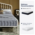 thumbnail image 6 of Sifurni Queen Size Metal Platform Bed Frame with Vintage Victorian Headboard & Footboard, White, 6 of 9
