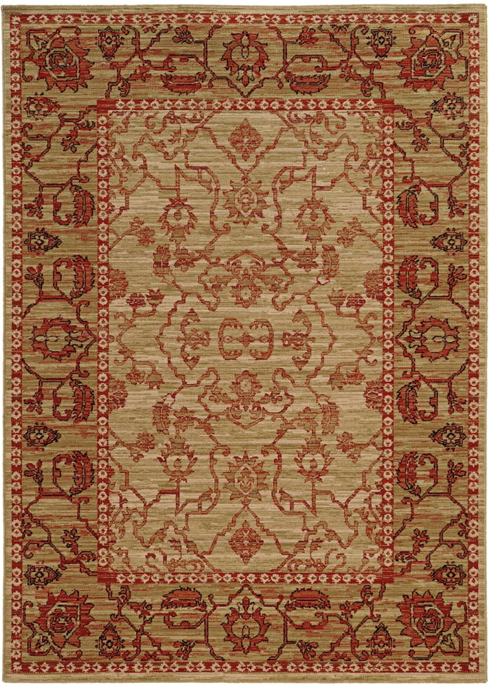 Tommy Bahama Vintage Area Rug 4928J Beige Vines Petals