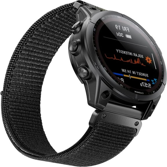 AIYOCK Compatible with Garmin Fenix 7 Pro/7/6 Pro/6 Band, 22mm Unisex Loop Velcro Watch Band for Forerunner 945/955/965