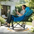 thumbnail image 7 of ABORON Oversized Rocking Camping Chair for Adults, Portable Folding Outdoor Rocker with Cooler Bag & Cup Holder, Fully Padded High Back Lawn Recliner for Camping, Backyard, Patio, Supports 400 LBS, 7 of 7