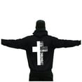 thumbnail image 5 of Hpapadks Mens Hoodies Oversized Vintage Cross Letter Print Hoodies Pullover Long Sleeve Drop Shoulder Design Hooded Mens Sweatshirts, 5 of 6