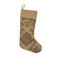 thumbnail image 1 of Heritage Lace BD-STP Burlap 8 x 18 in. Damask Stocking, Pewter, 1 of 2