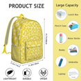 thumbnail image 3 of Cute Summer Lemon Print School Backpack, Bright Citrus Fruit Floral Pattern Daypack with Retro Vintage Aesthetic, 3 of 3
