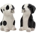thumbnail image 4 of Ebros Ceramic Black & White Mutt Puppy Dogs Kissing Salt And Pepper Shakers Set, 4 of 9