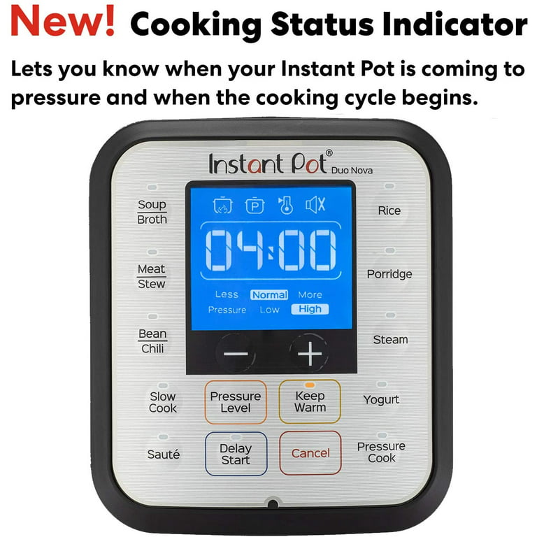 Instant Pot Duo Nova 10 qt Electric Pressure Cooker - Black/Silver for sale  online