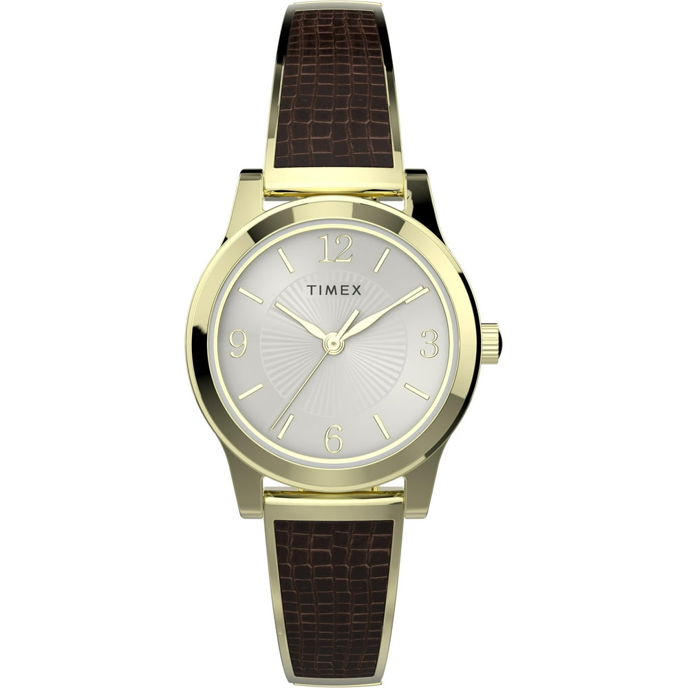 Timex Timex Women's Stretch Bangle 25mm Brown/Gold Stainless Steel